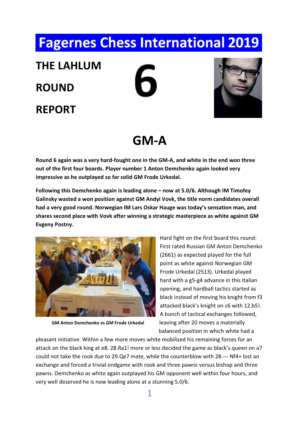 The Lahlum Round Report