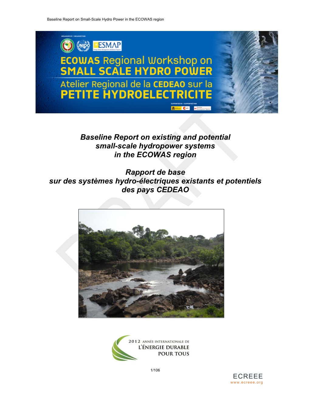 Baseline Report on Existing and Potential Small-Scale Hydropower Systems in the ECOWAS Region