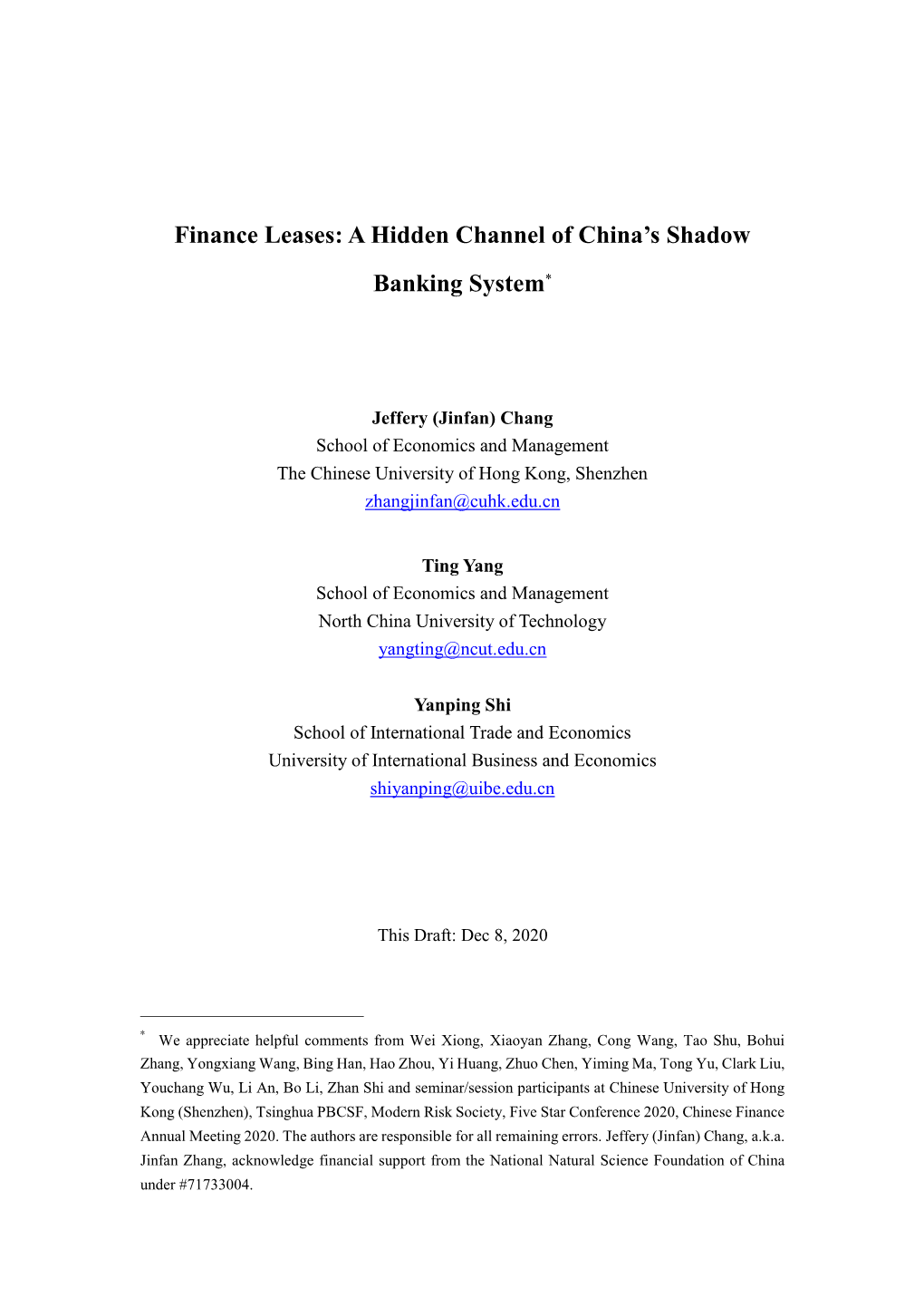 Finance Leases: a Hidden Channel of China's Shadow Banking