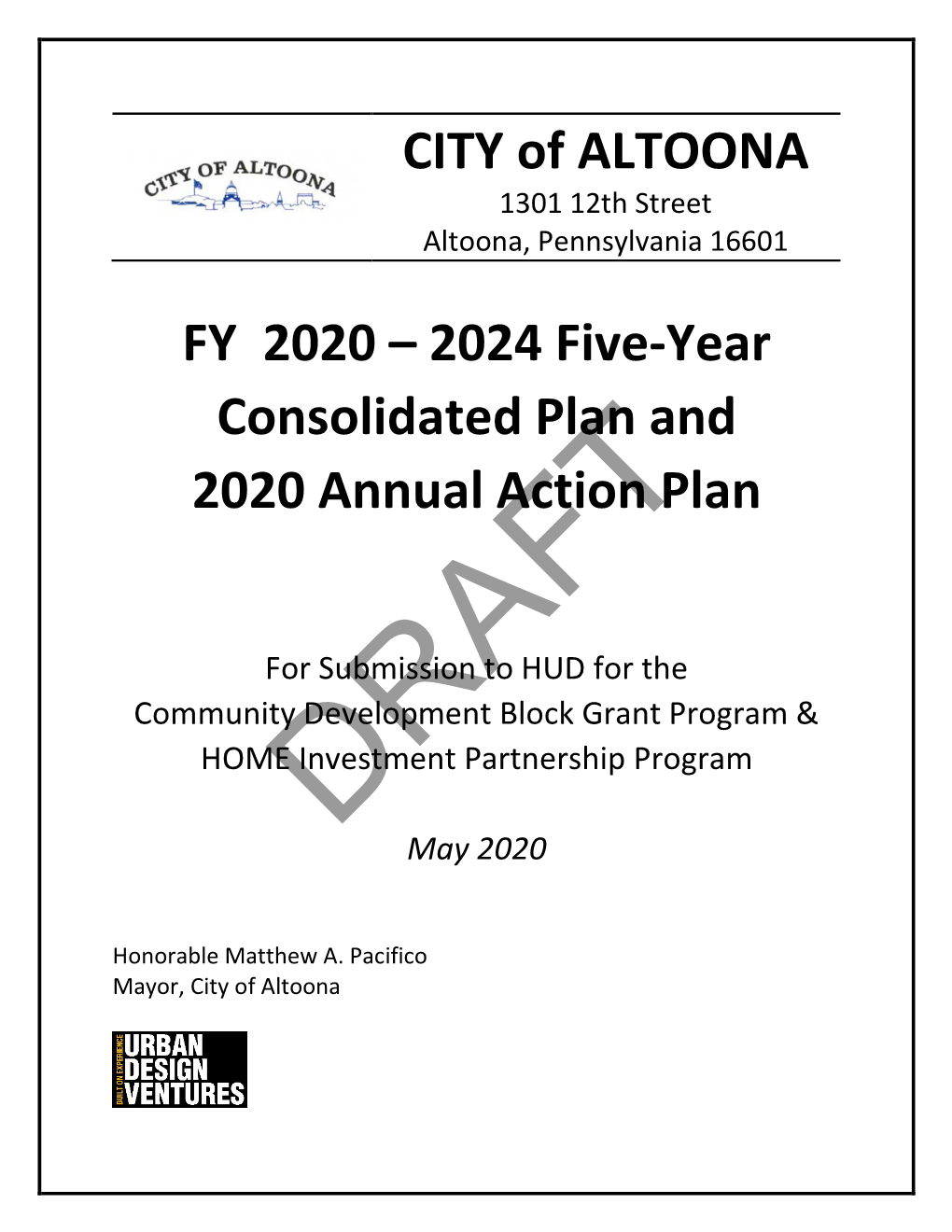 CITY of ALTOONA FY 2020 – 2024 Five-Year Consolidated Plan And