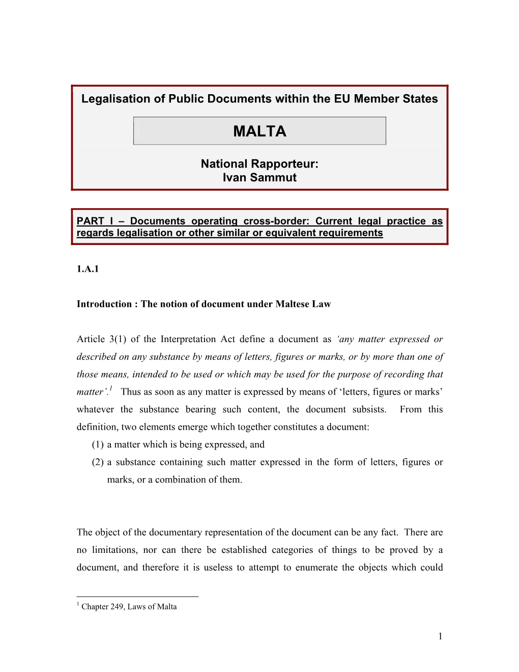 Legalisation of Public Documents Within the EU Member States