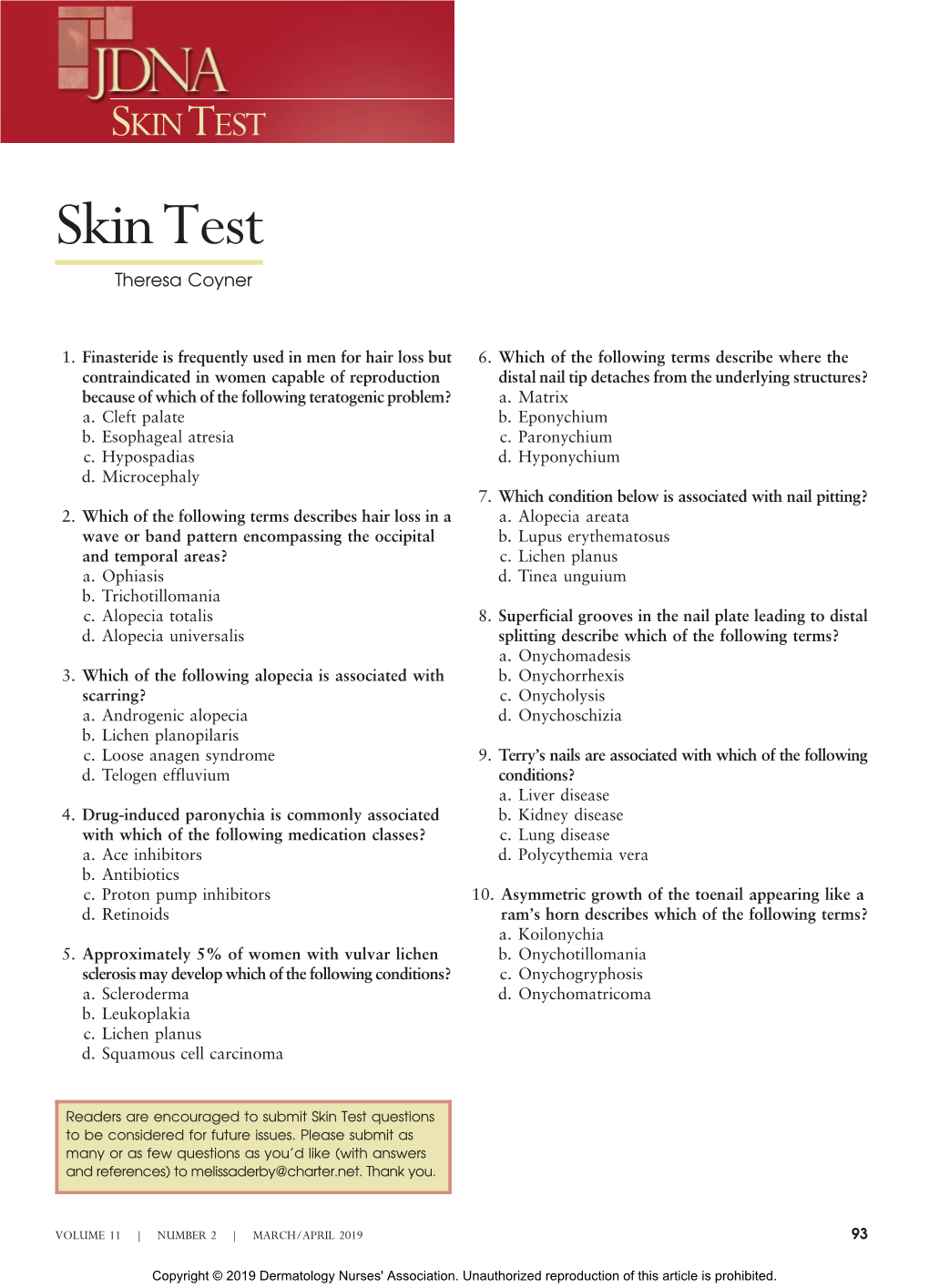 Skin Test Theresa Coyner