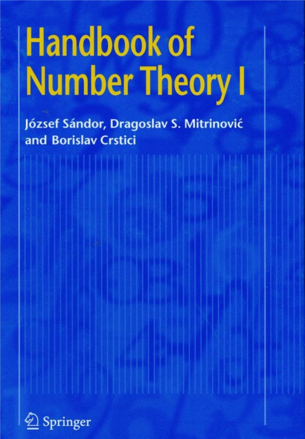 Handbook of Number Theory I ( Sandor, Mitrinovic