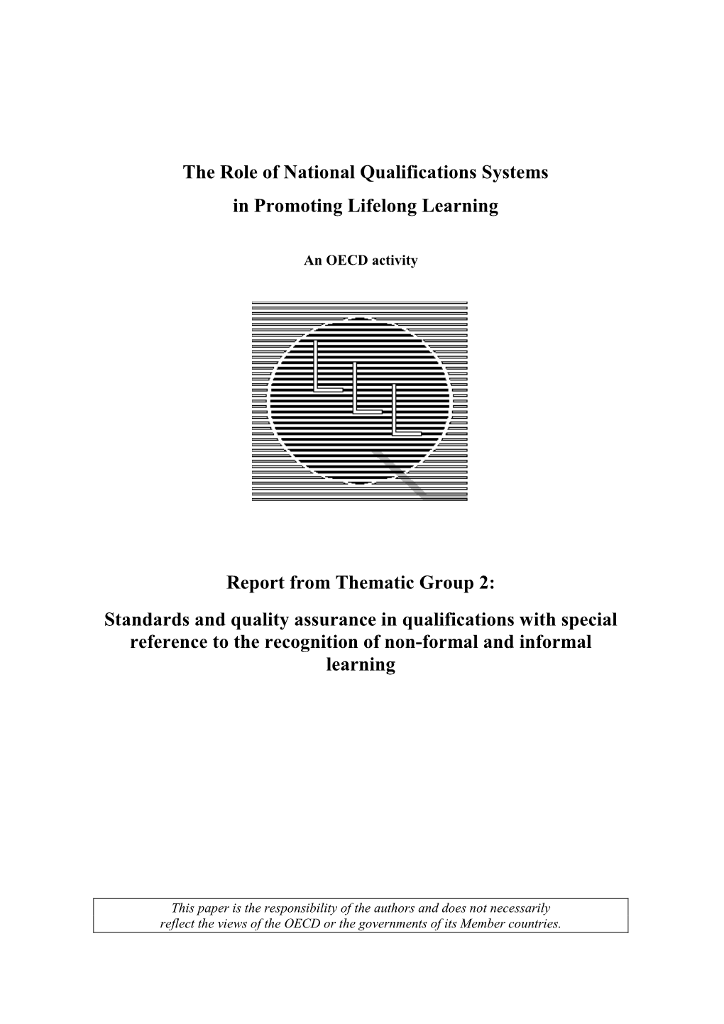 The Role of National Qualifications Systems in Promoting Lifelong Learning