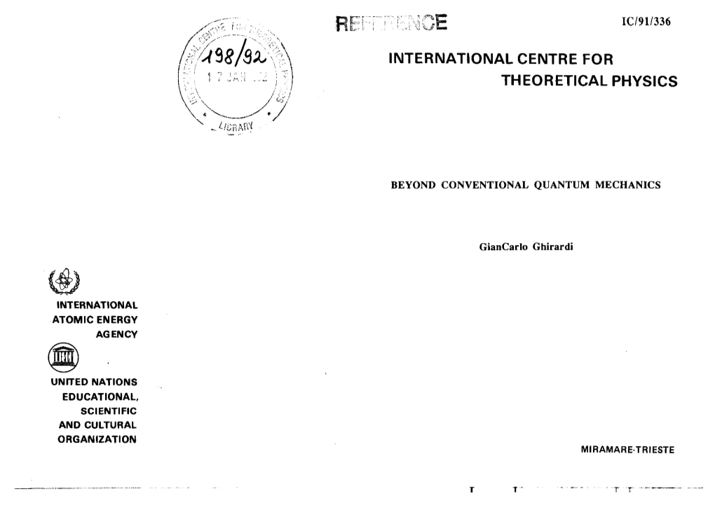 International Centre for Theoretical Physics