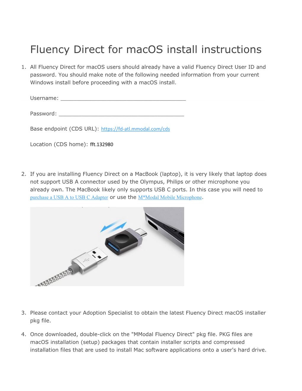 Fluency Direct for Macos Install Instructions