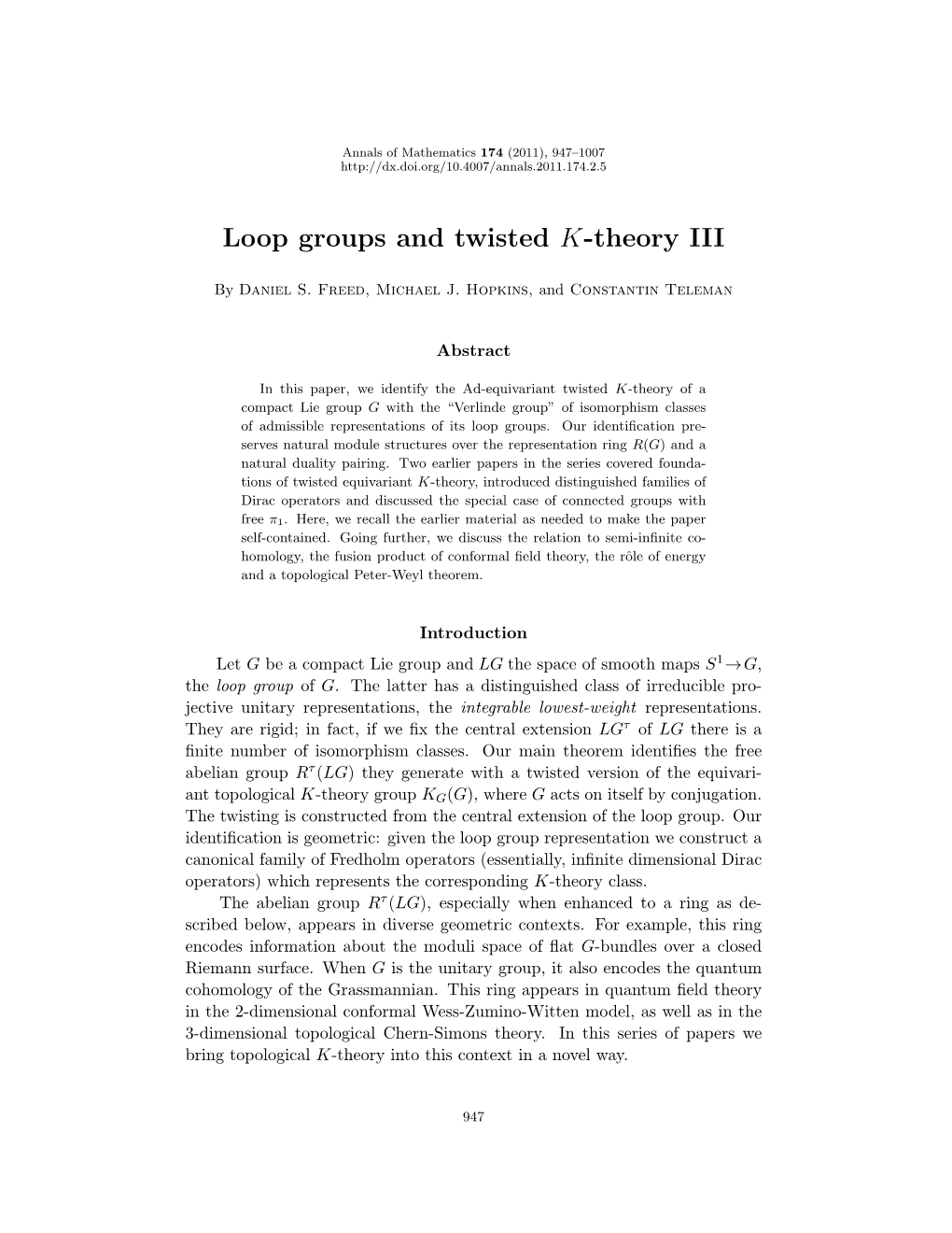 Loop Groups and Twisted K-Theory III