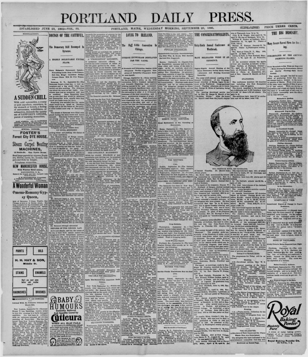 Portland Daily Press: September 25, 1895