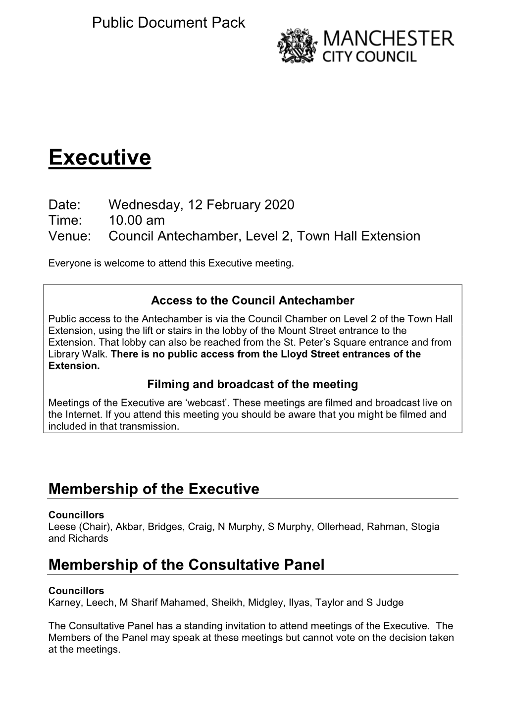 (Public Pack)Agenda Document for Executive, 12/02/2020 10:00