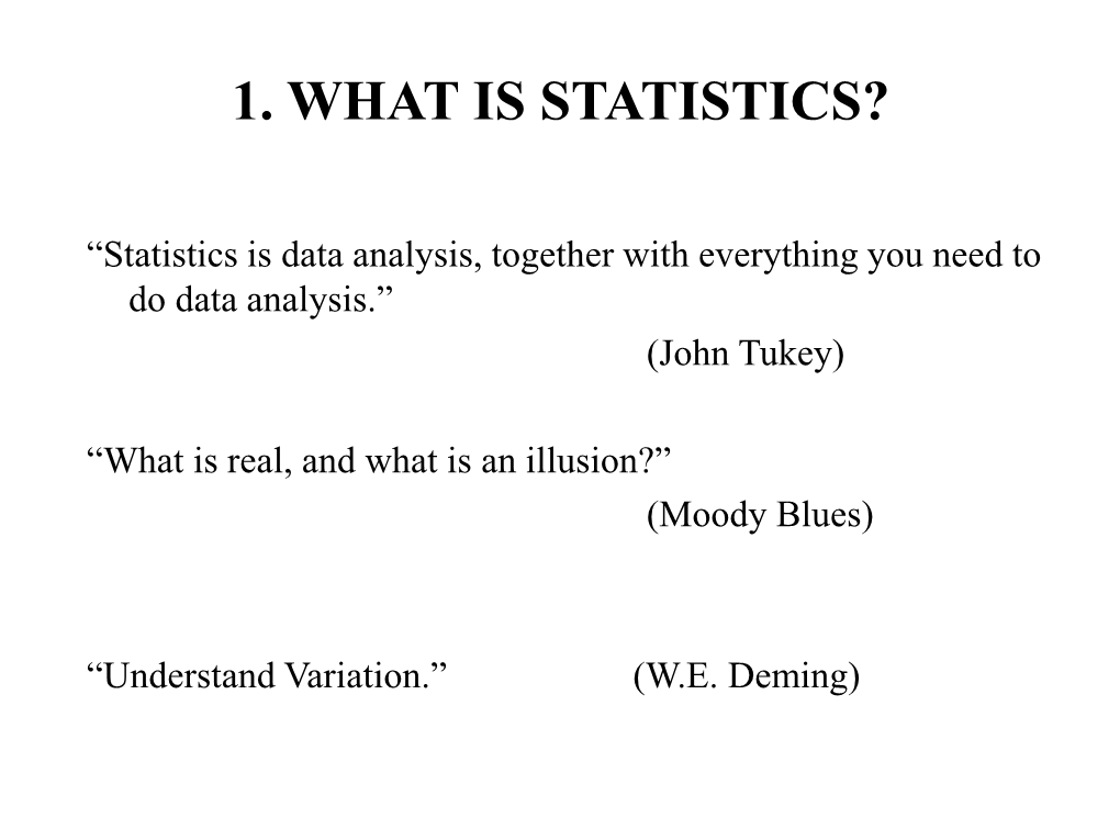 What Is Statistics?