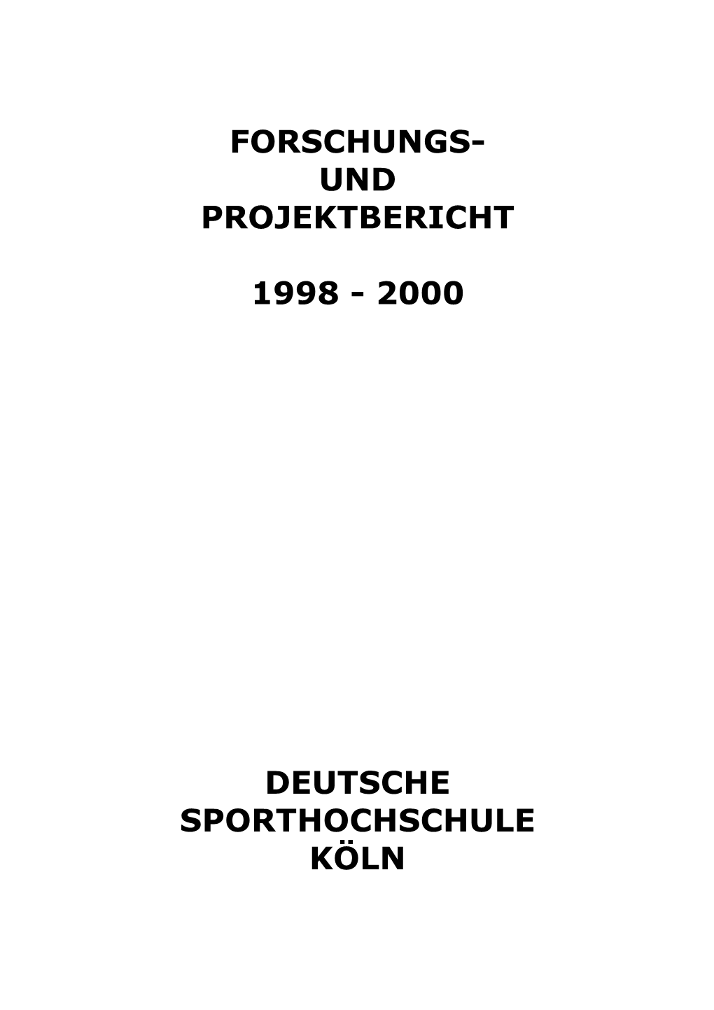 2000 Deutsche Sporthochschule Köln