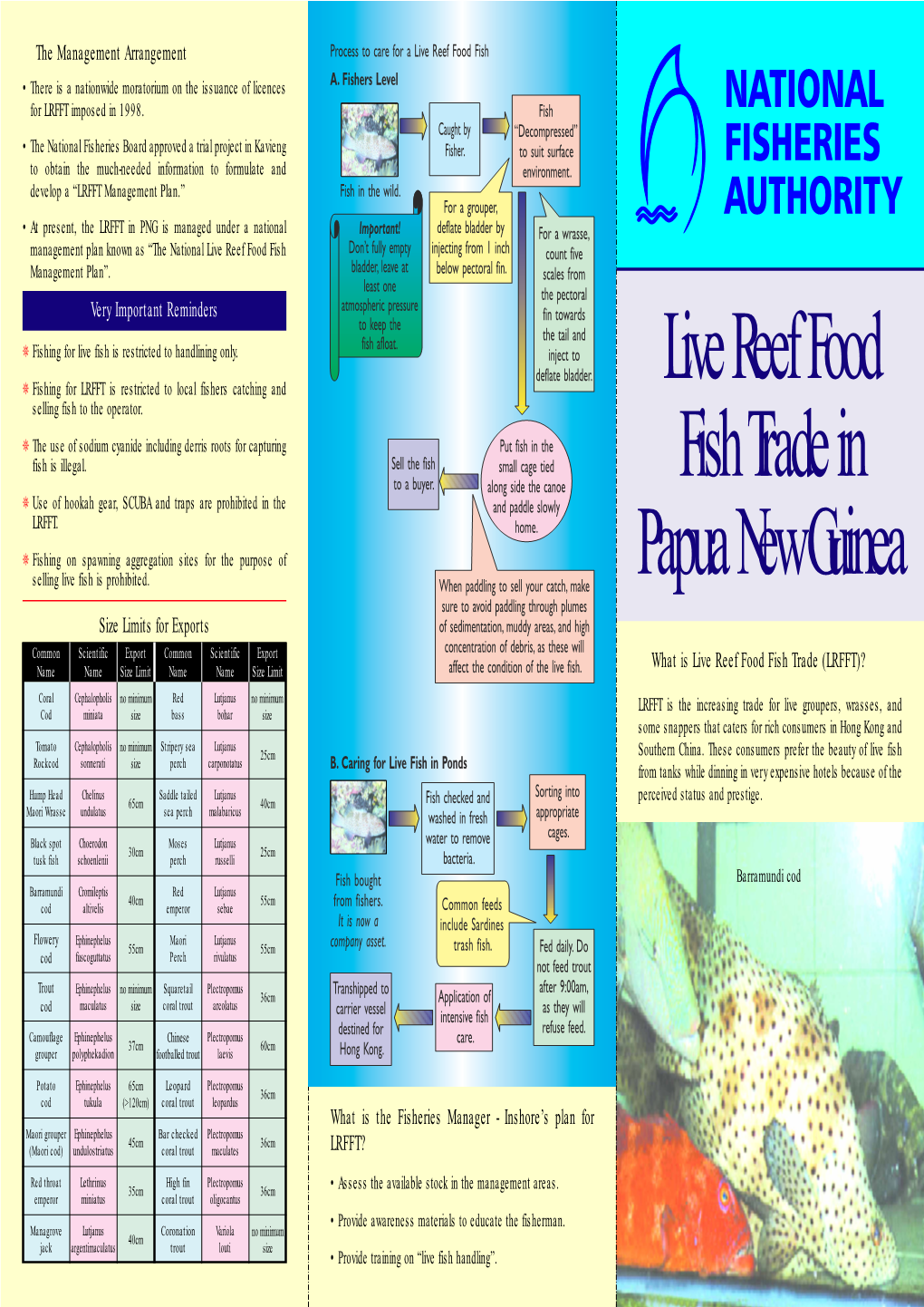 PNG Live Reef Fish Fishery Brochure