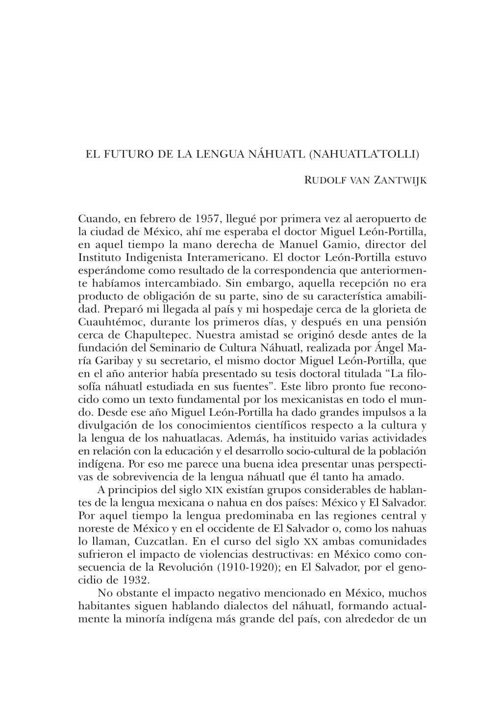 El Futuro De La Lengua Náhuatl (Nahuatla’Tolli)