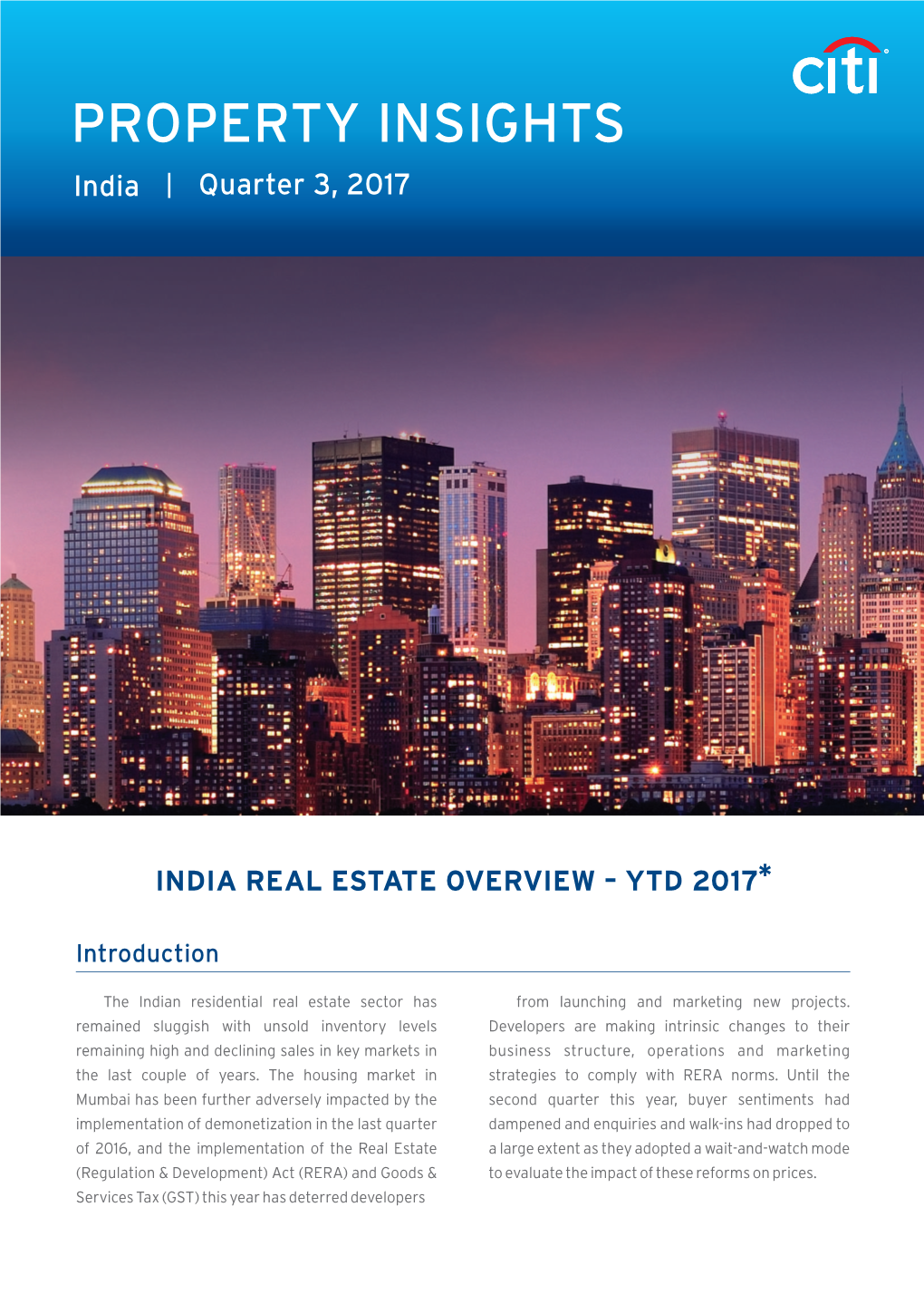 PROPERTY INSIGHTS India Quarter 3, 2017