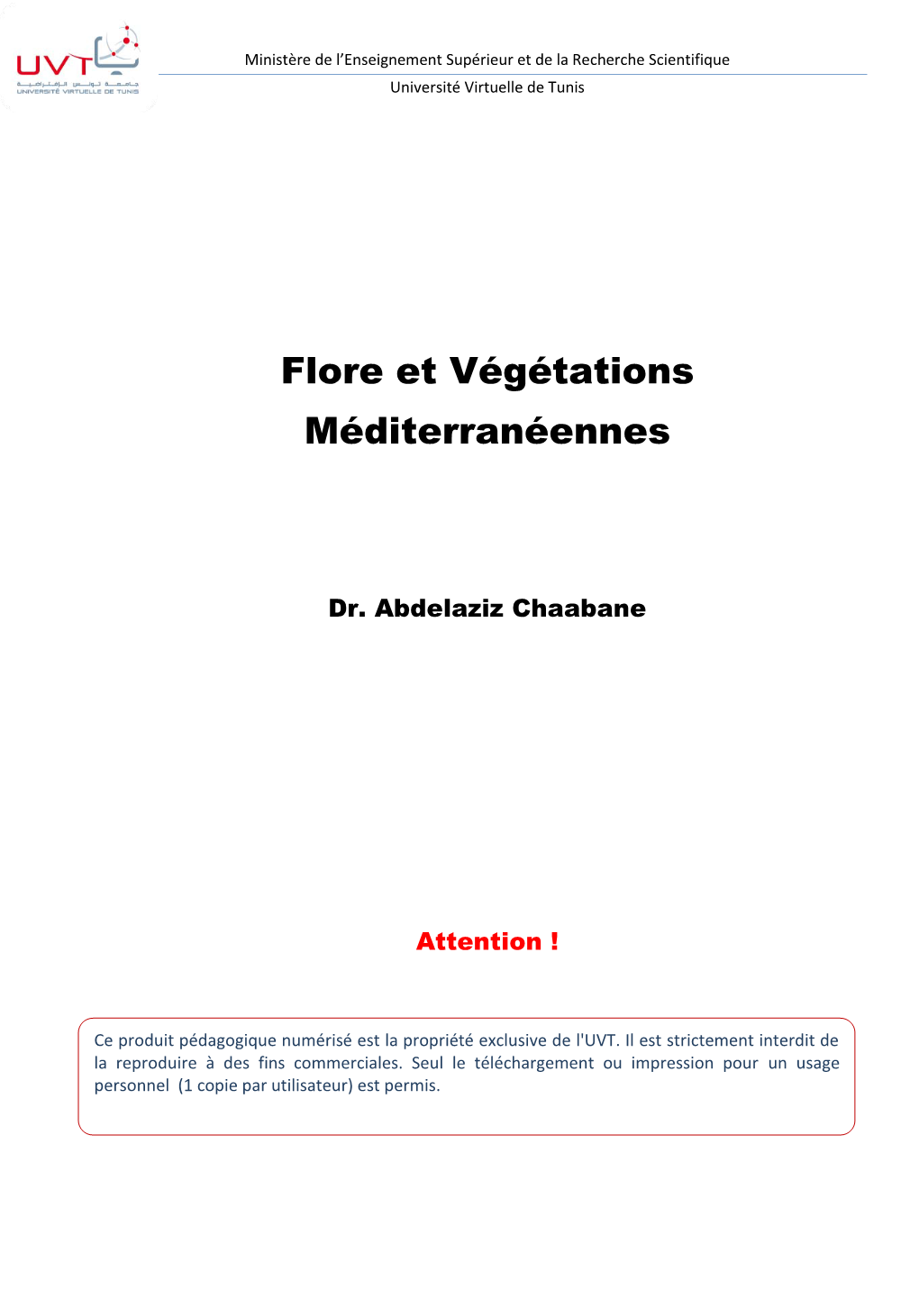 Flore Et Végétations Méditerranéennes