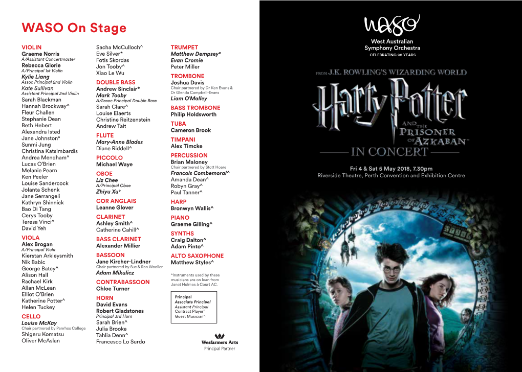 2018 WASO Harry Potter and the Prisoner of Azkaban™ — in Concert