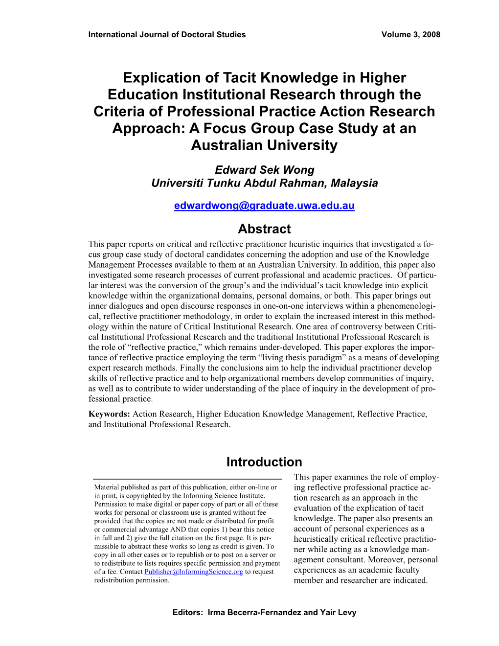Explication of Tacit Knowledge in Higher Education Institutional
