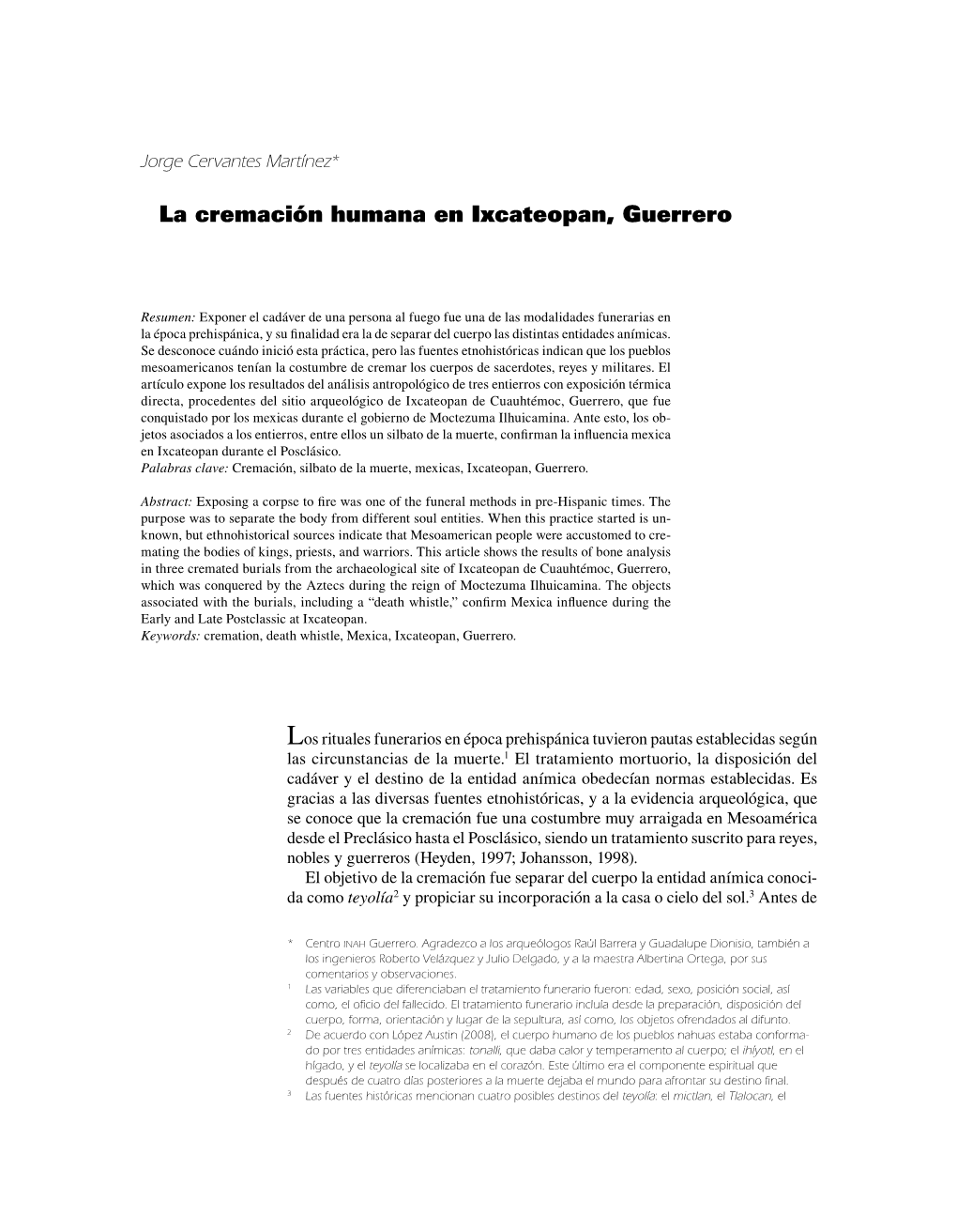 La Cremación Humana En Ixcateopan, Guerrero