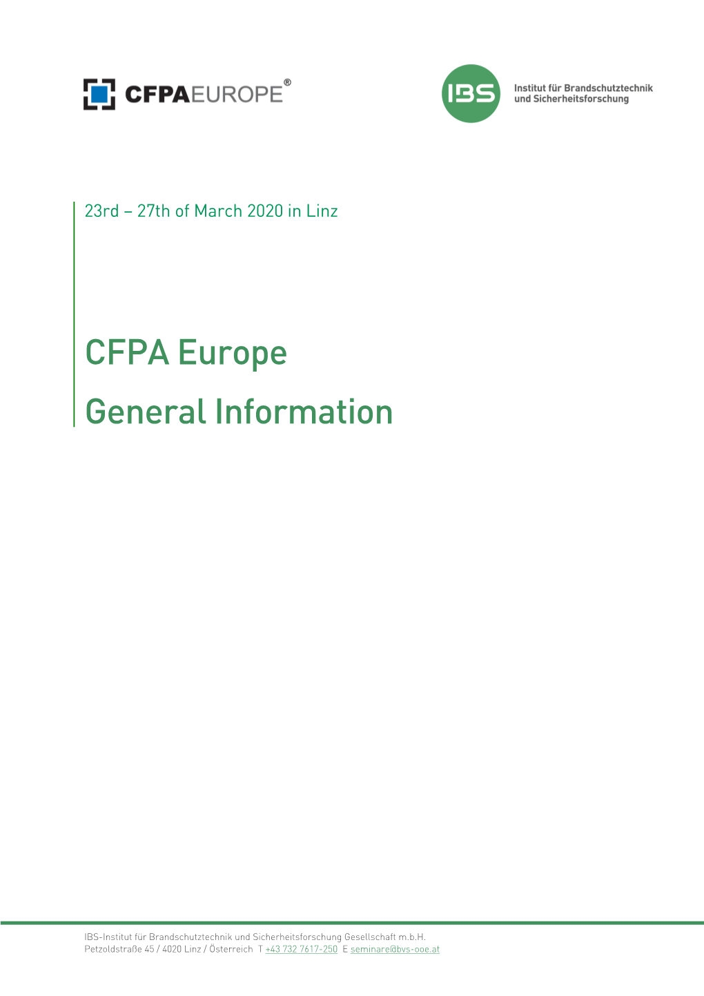 CFPA Europe General Information