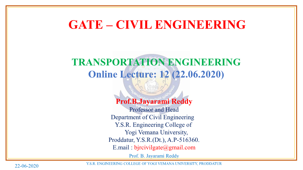 Gate – Civil Engineering