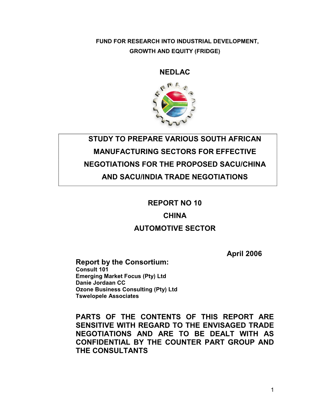 Report No.10 China Automotive Sector