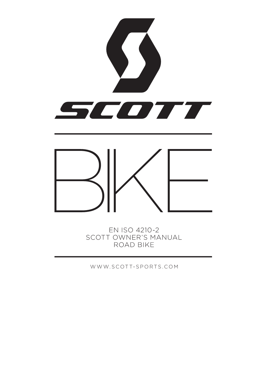 En Iso 4210-2 Scott Owner's Manual Road Bike