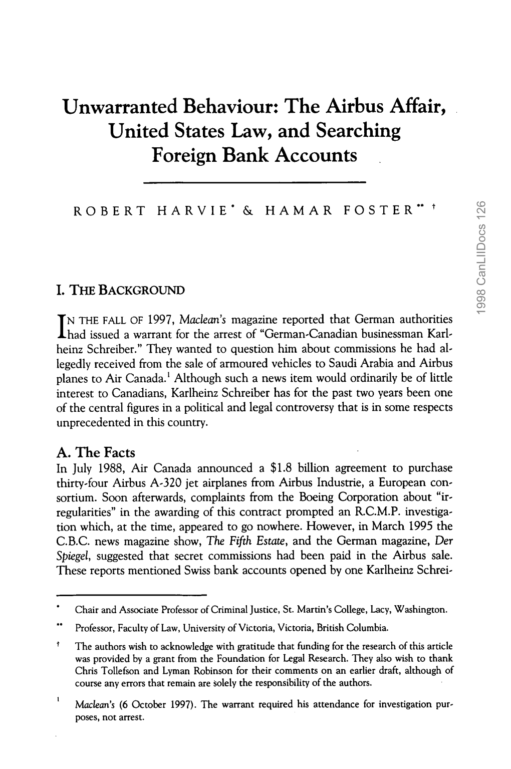 The Airbus Affair, United States Law, and Searching Foreign Bank Accounts