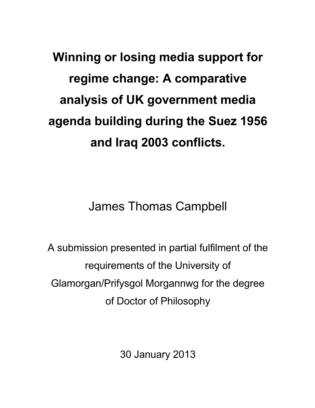 Courting Media Support for War: a Comparative Analysis of UK