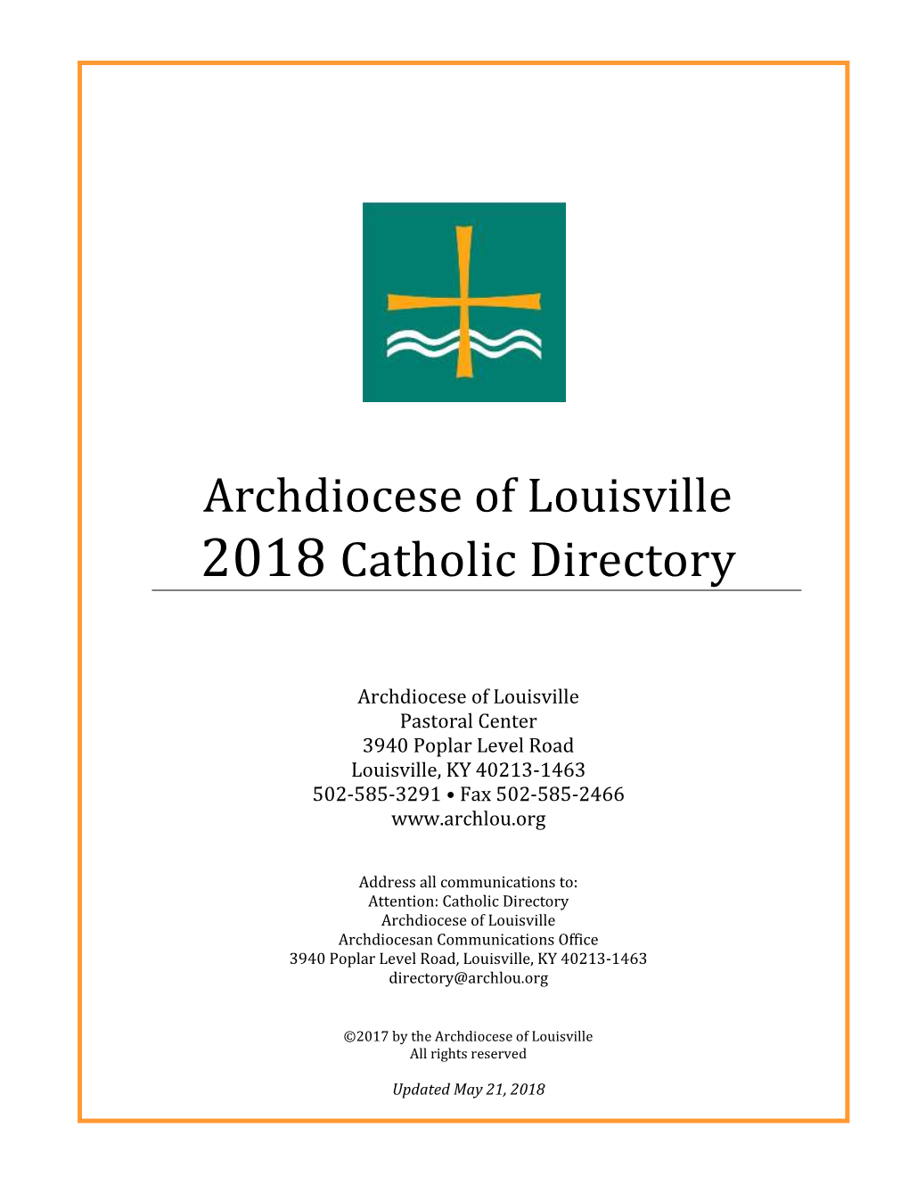 2018 Catholic Directory