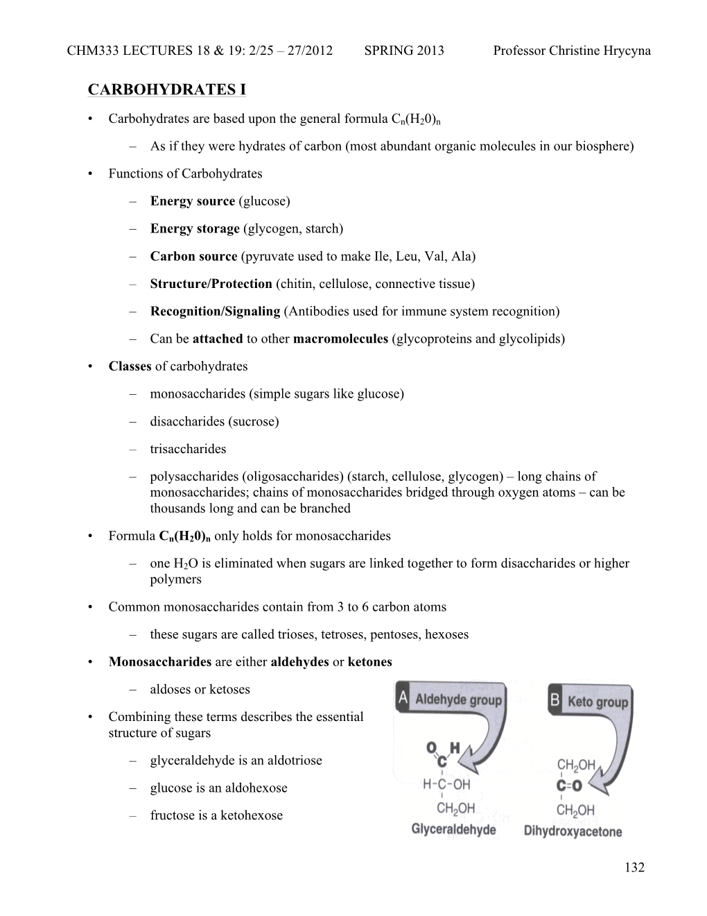 Carbohydrates I