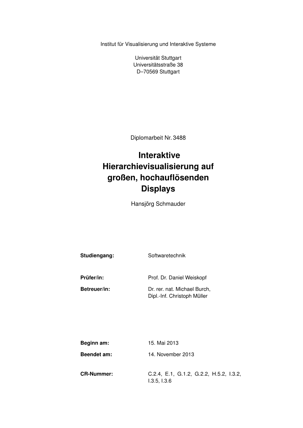 Interaktive Hierarchievisualisierung Auf Großen, Hochauflösenden