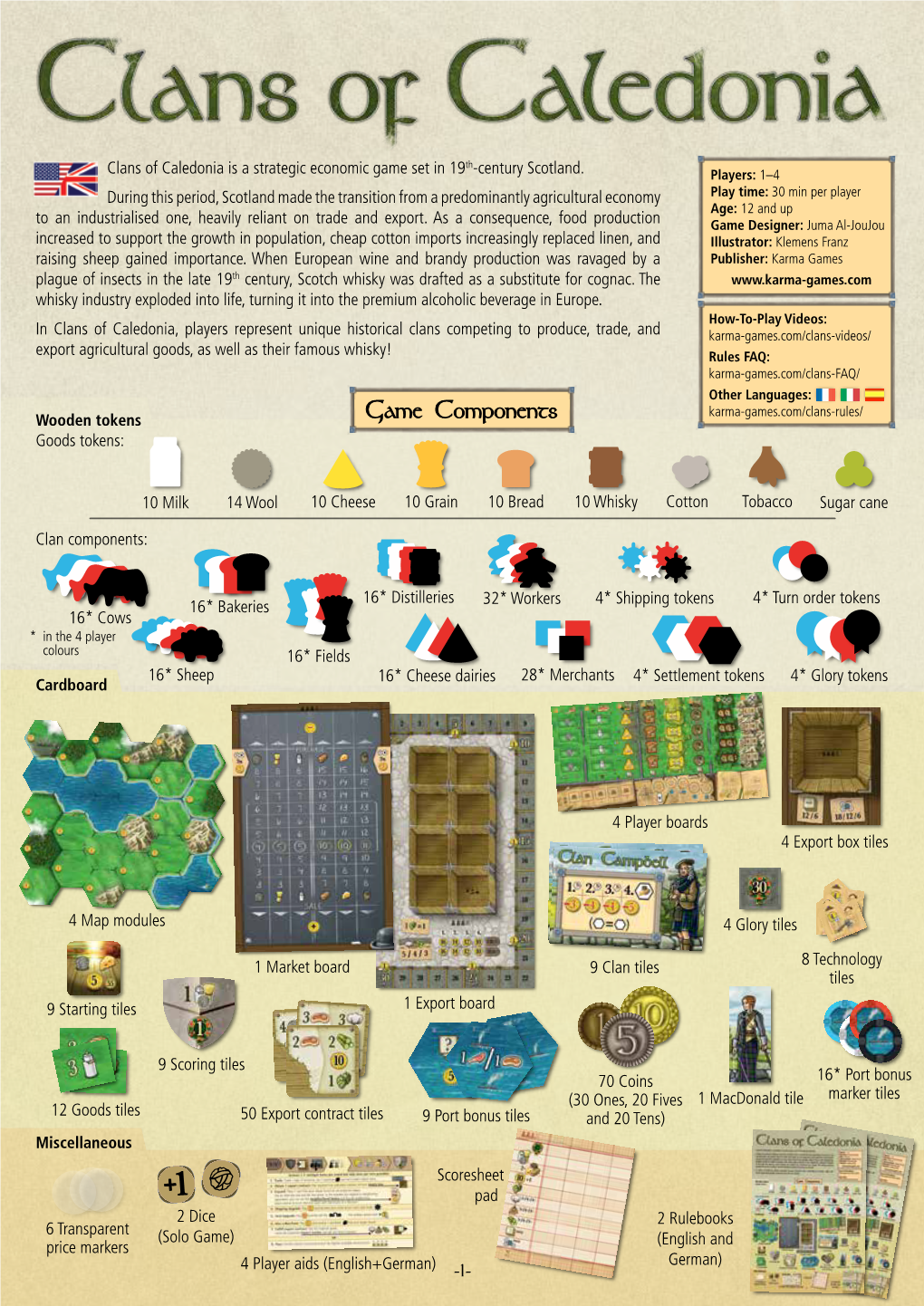 Clans of Caledonia Is a Strategic Economic Game Set in 19 -Century Scotland