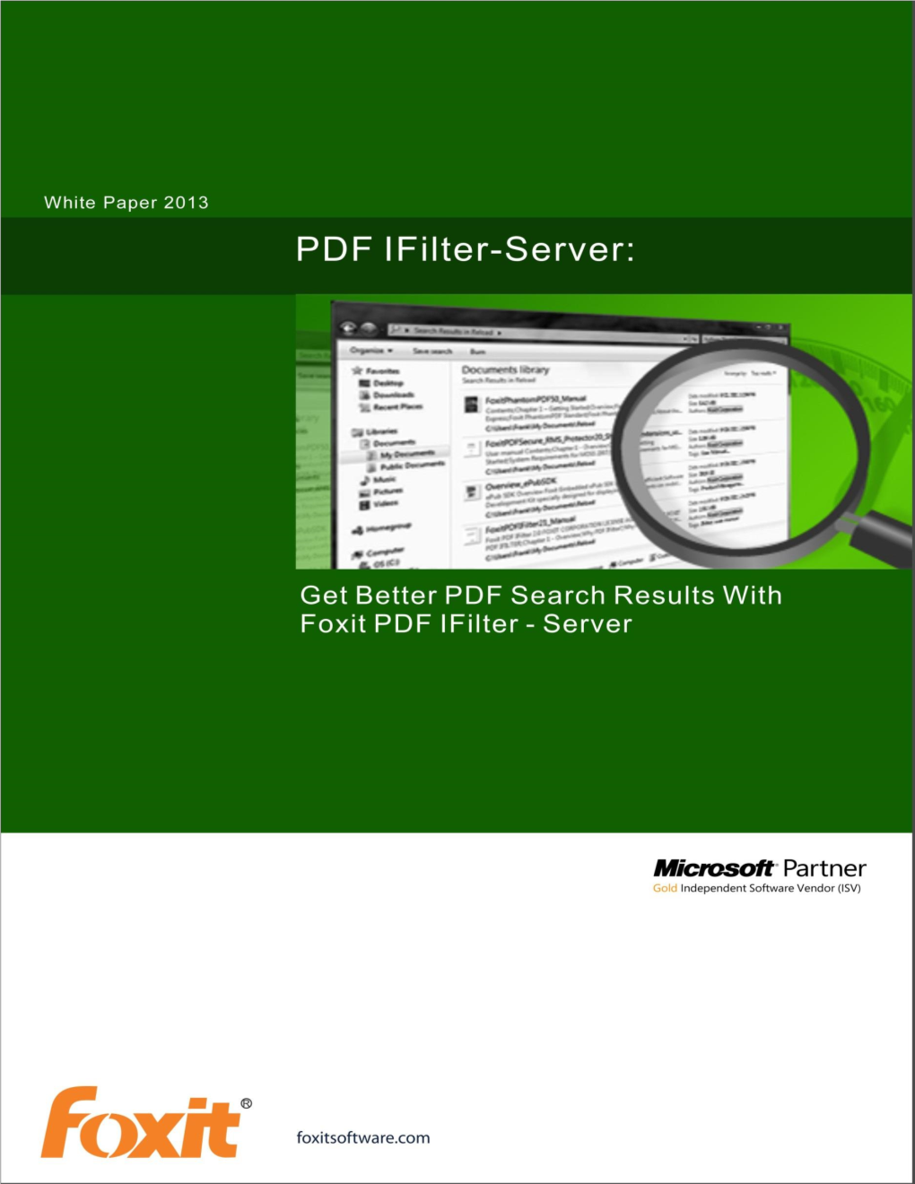 Foxit PDF Ifilter – Server Environment Requirements