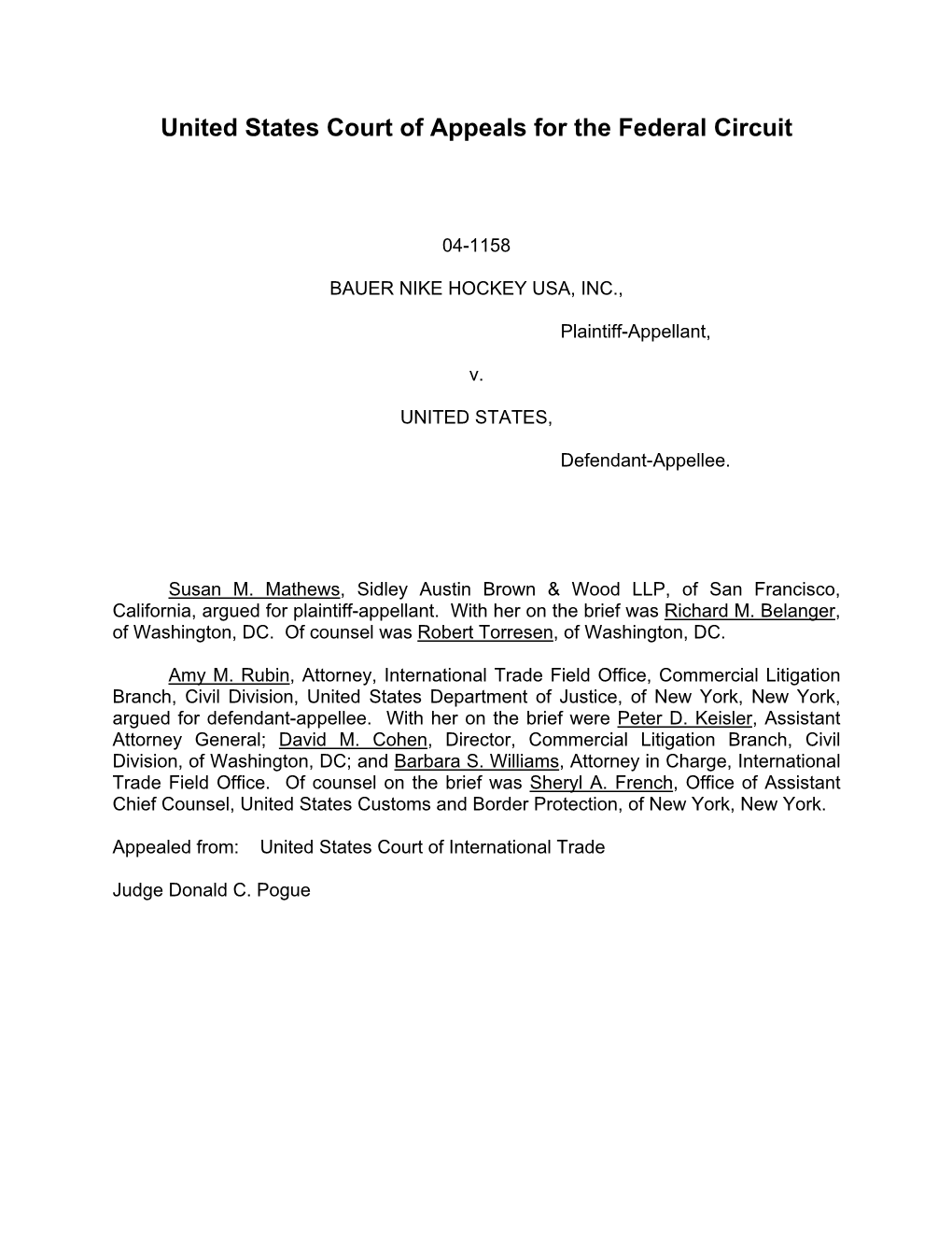 United States Court of Appeals for the Federal Circuit