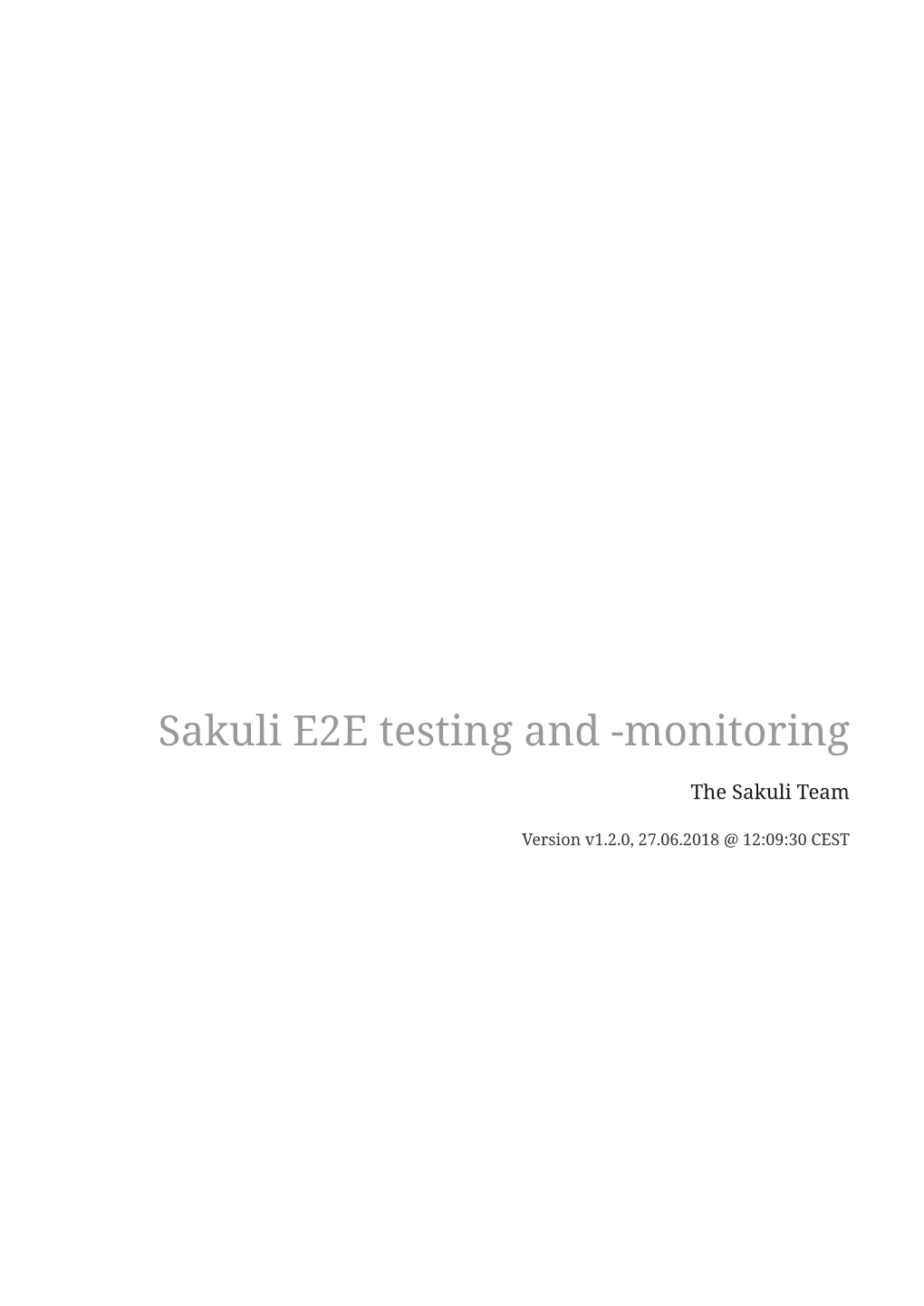 Sakuli E2E Testing and -Monitoring