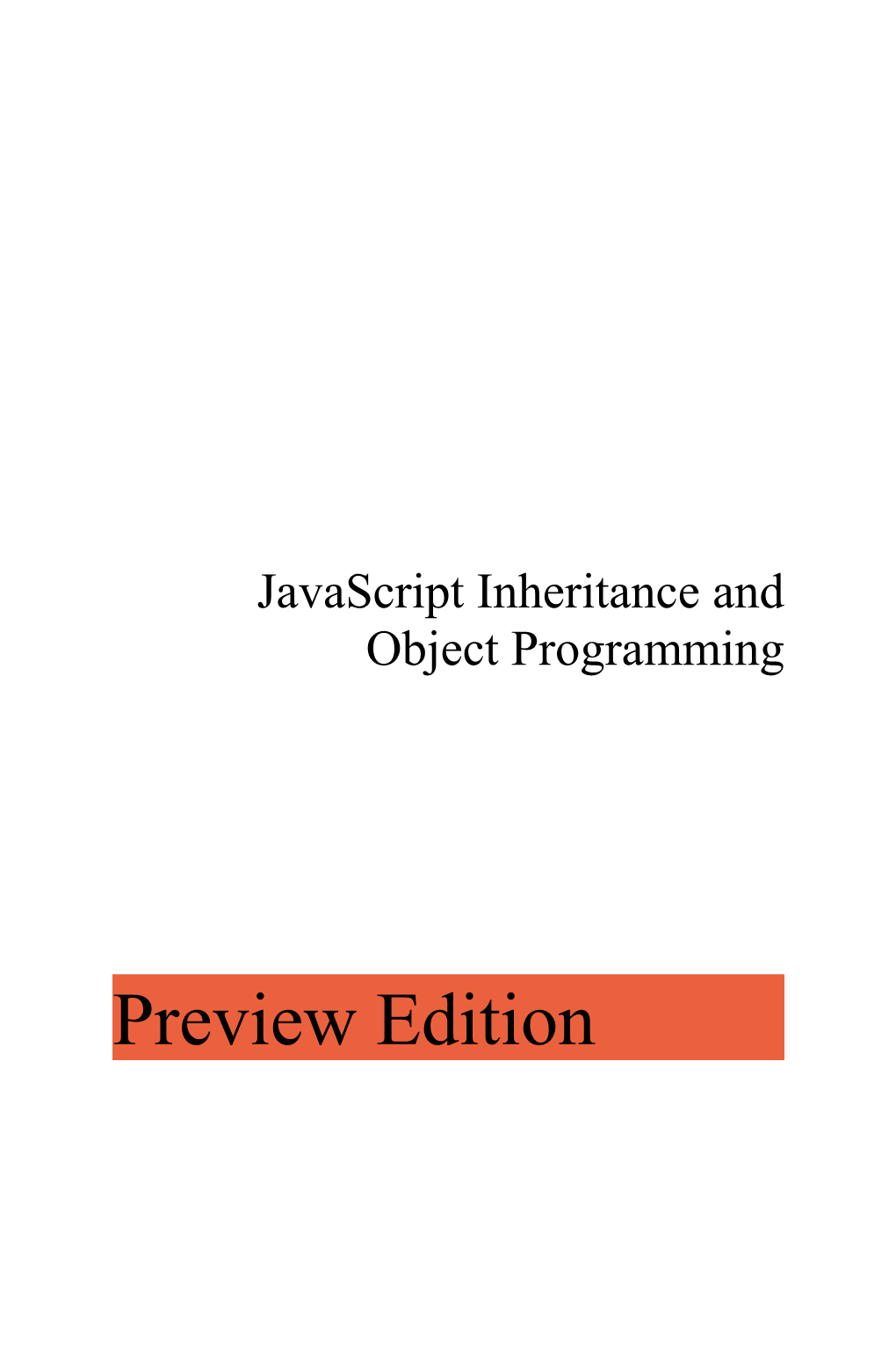 Javascript Inheritance and Object Programming