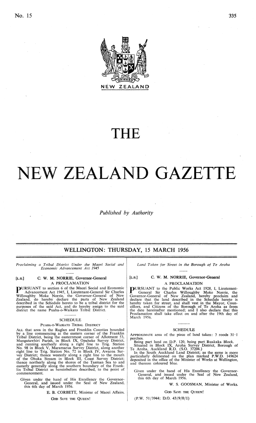 New Zealand Gazette