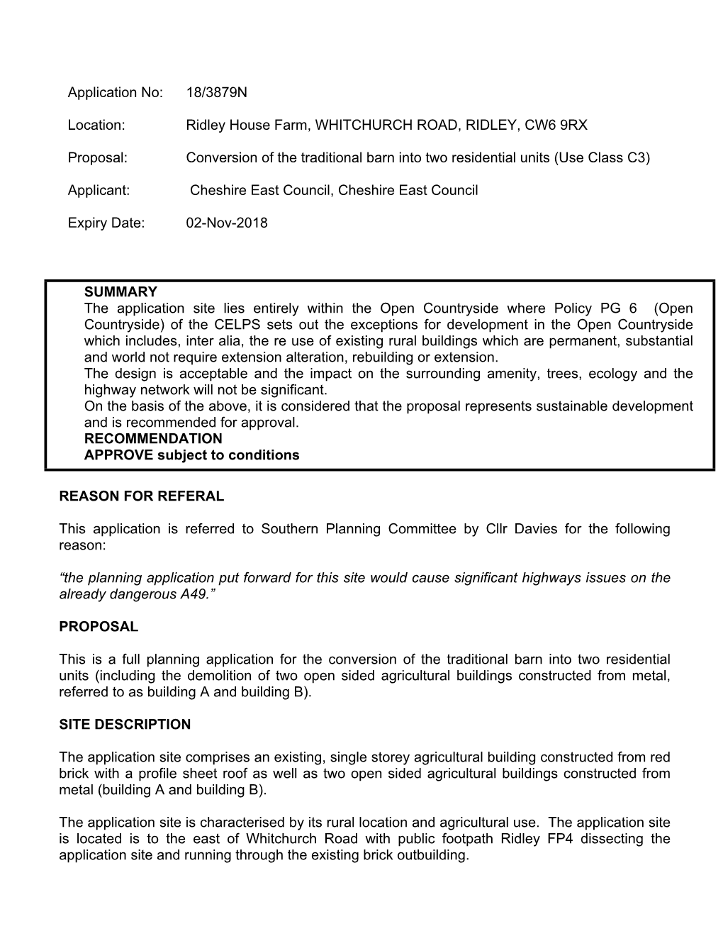 C/R/D Summary Skeleton Document