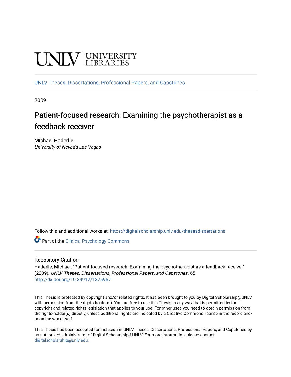 Patient-Focused Research: Examining the Psychotherapist As a Feedback Receiver