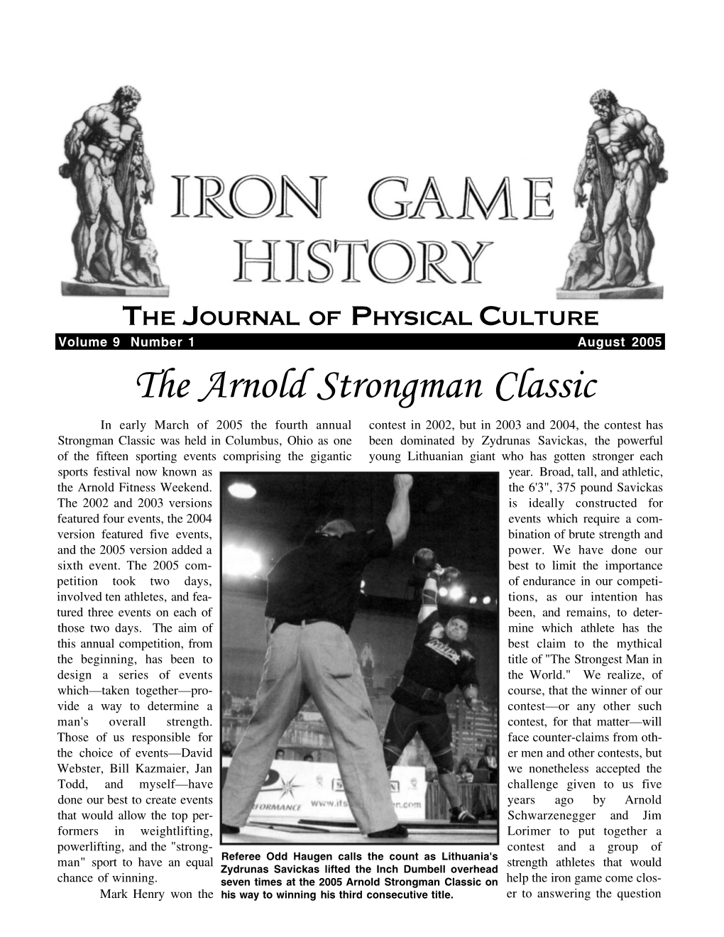 The Arnold Strongman Classic