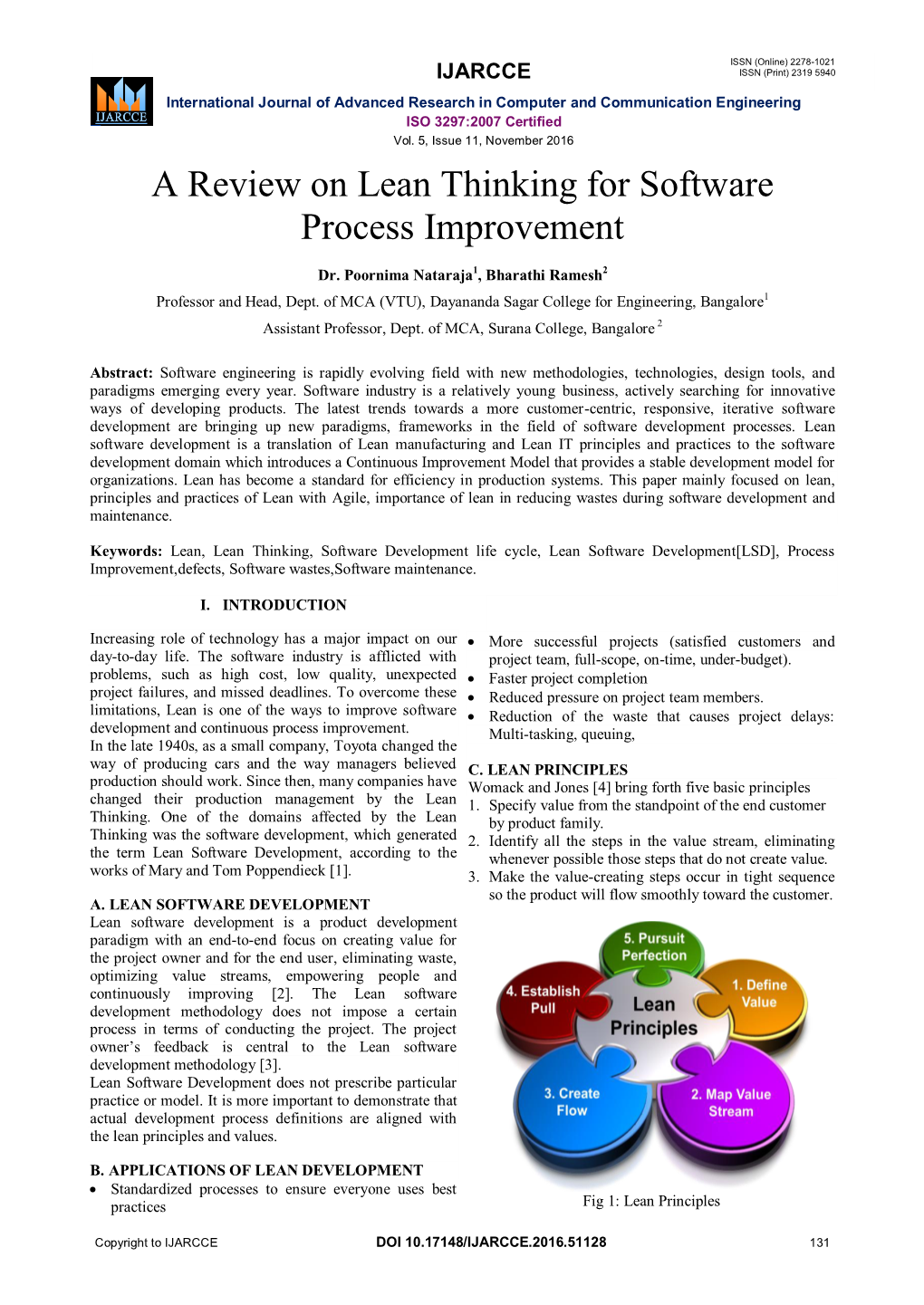 A Review on Lean Thinking for Software Process Improvement