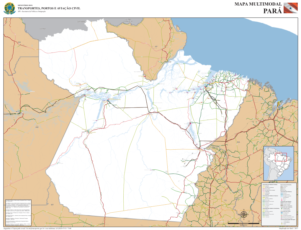 MAPA MULTIMODAL TRANSPORTES, PORTOS E AVIAÇÃO CIVIL Alto Alegre SPI - Secretaria De Política E Integração Boa Vista PARÁ