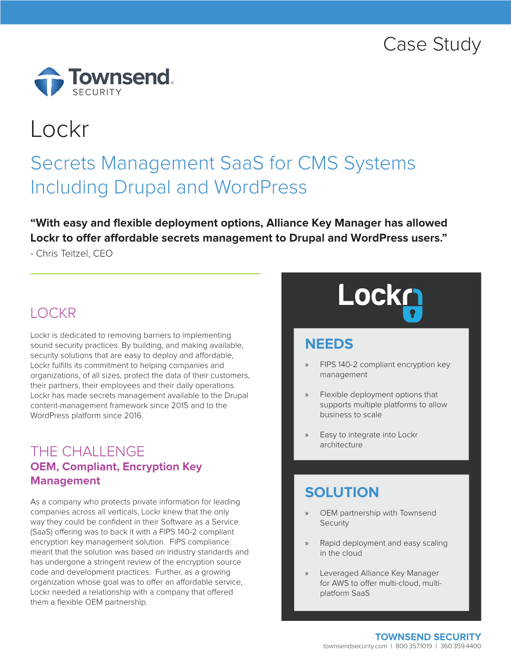 Lockr Secrets Management Saas for CMS Systems Including Drupal and Wordpress