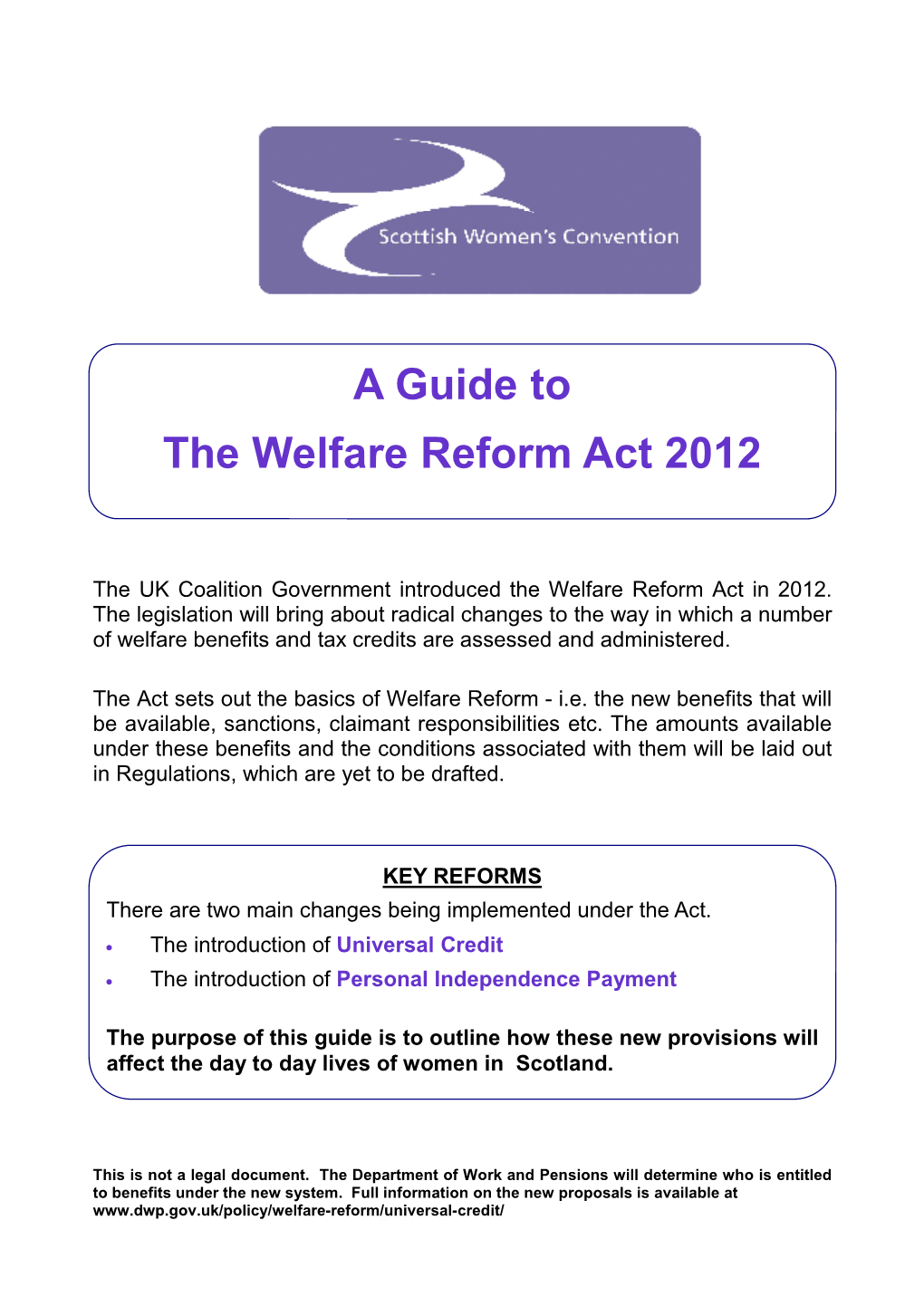 Welfare Reform Act Guide 2012(2)