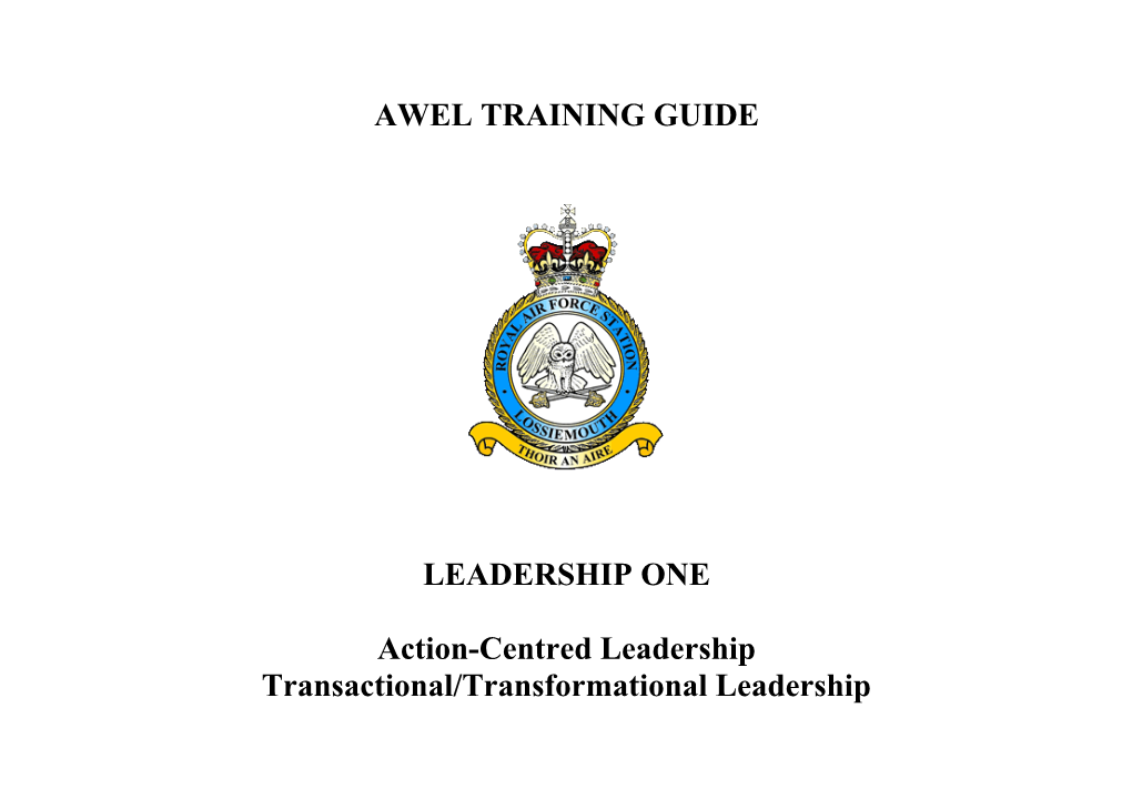 Awel Training Guide