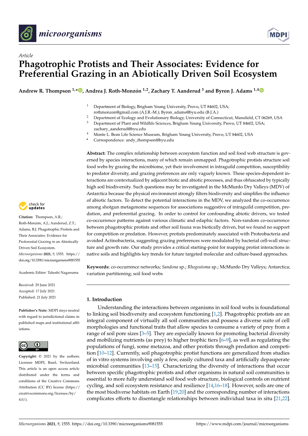 Evidence for Preferential Grazing in an Abiotically Driven Soil Ecosystem