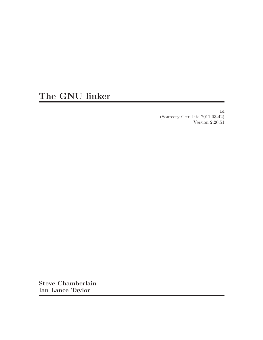 The GNU Linker