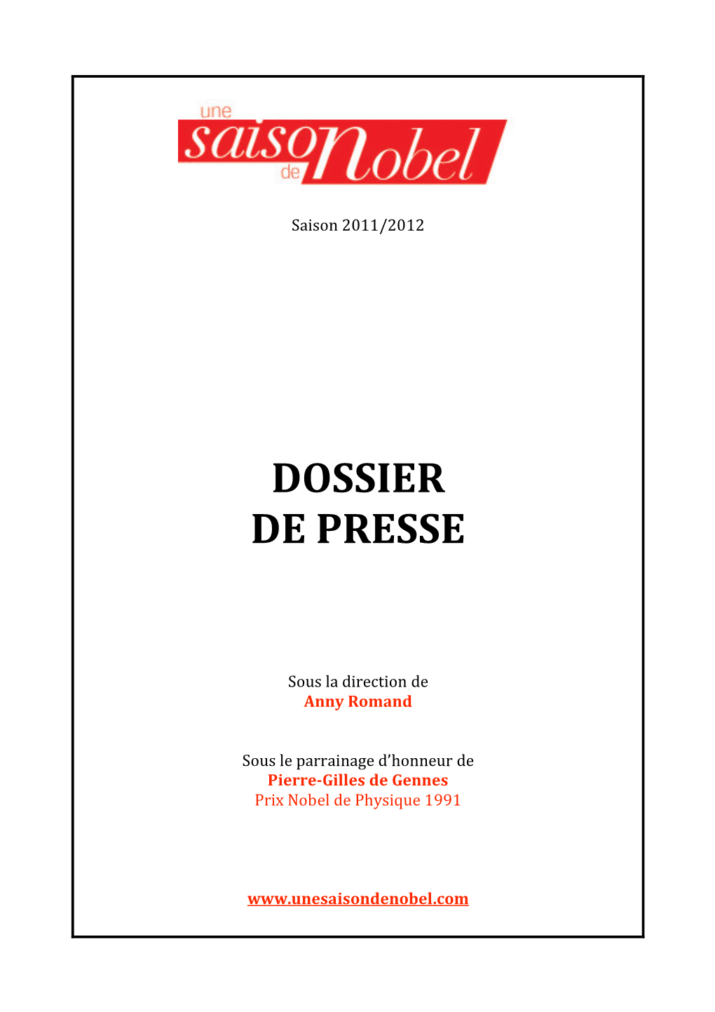 Dossier De Presse