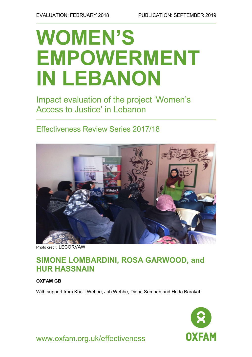 Women's Empowerment in Lebanon