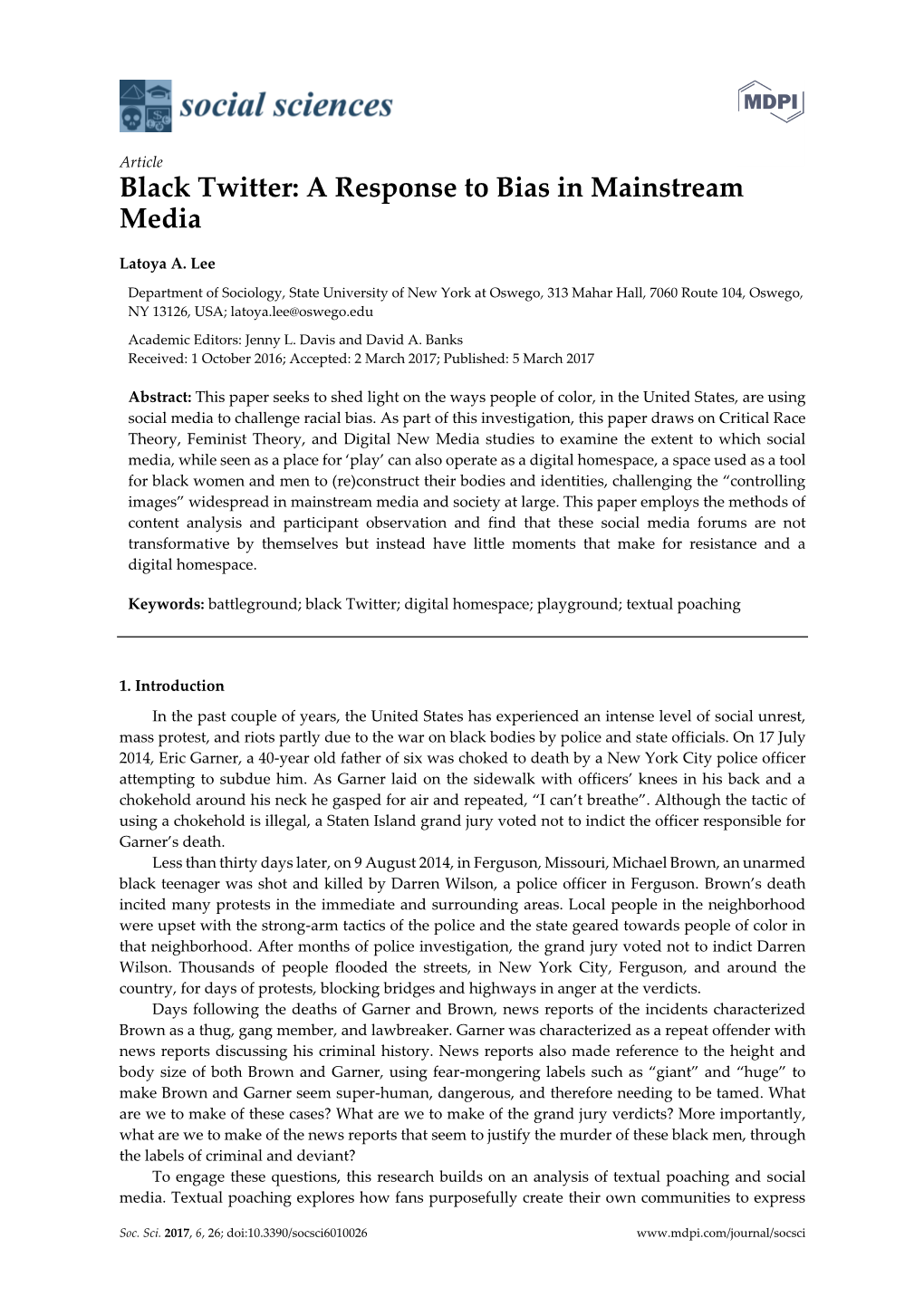 Black Twitter: a Response to Bias in Mainstream Media